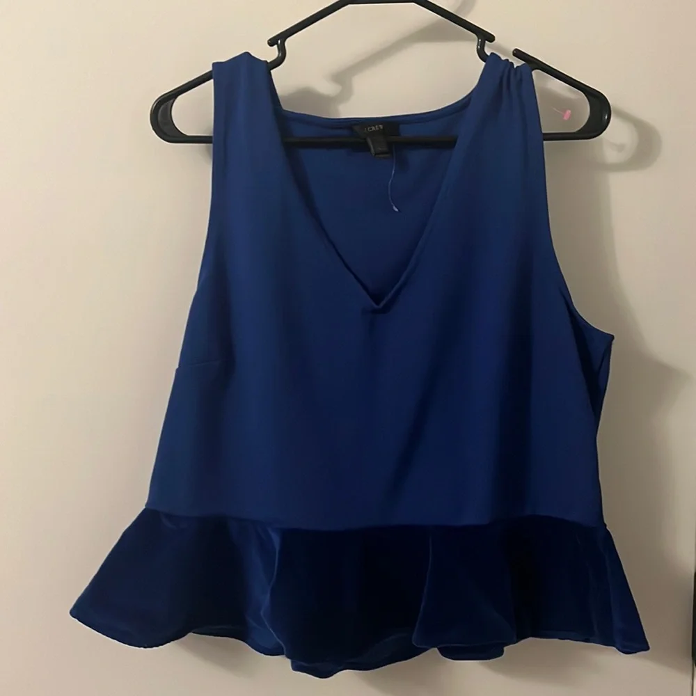 J. Crew velvet peplum